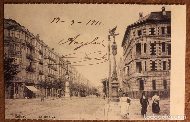 Postales: BILBAO, LA GRAN V&Iacute;A. POSTAL SIN CIRCULAR COLECCI&Oacute;N BBK Y DEIA. - Foto 1