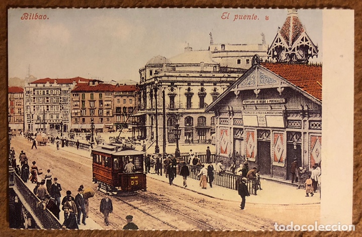 Postales: BILBAO, EL PUENTE DEL ARENAL. POSTAL SIN CIRCULAR COLECCI&Oacute;N BBK Y DEIA. - Foto 1