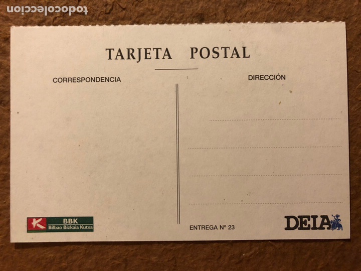 Postales: BILBAO, MUELLE DE LA SENDEJA, PASEO DEL CAMPO VOLANTIN. POSTAL SIN CIRCULAR COLECCI&Oacute;N BBK Y DEIA - Foto 2