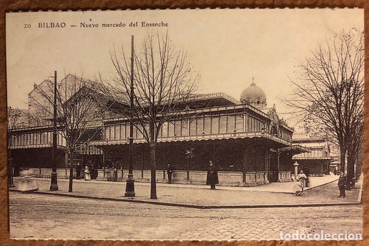 Postales: BILBAO, NUEVO MERCADO DEL ENSANCHE. POSTAL SIN CIRCULAR COLECCI&Oacute;N BBK Y DEIA. - Foto 1