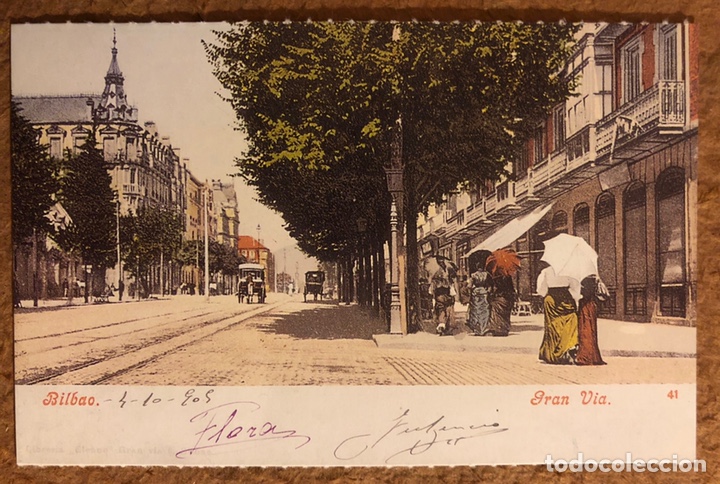 Postales: BILBAO, GRAN V&Iacute;A. POSTAL SIN CIRCULAR COLECCI&Oacute;N BBK Y DEIA - Foto 1