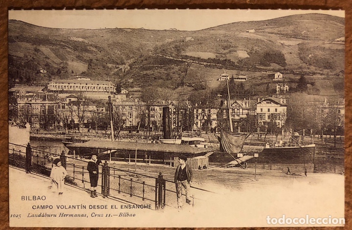 Postales: BILBAO, CAMPO VOLANT&Iacute;N DESDE EL ENSANCHE. POSTAL SIN CIRCULAR COLECCI&Oacute;N BBK Y DEIA - Foto 1
