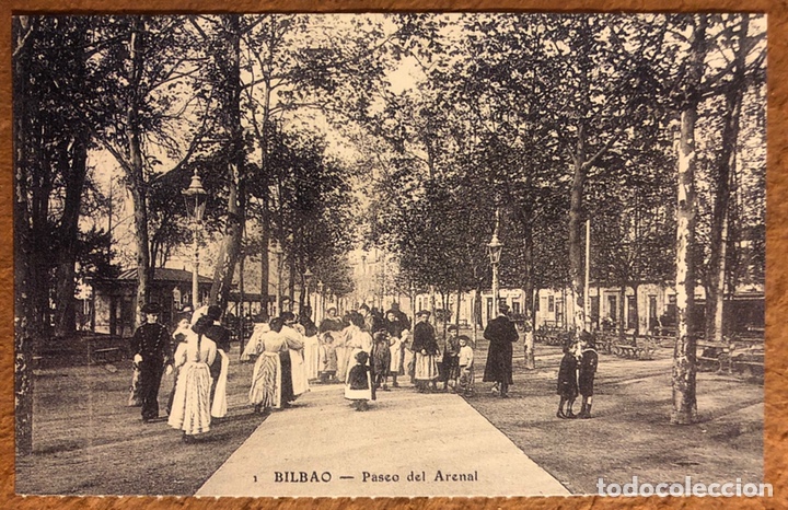Postales: BILBAO, PASEO DEL ARENAL. POSTAL SIN CIRCULAR COLECCI&Oacute;N BBK Y DEIA. - Foto 1