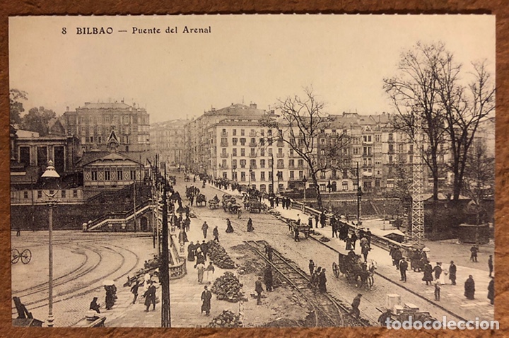 Postales: BILBAO, PUENTE DEL ARENAL. POSTAL SIN CIRCULAR COLECCI&Oacute;N BBK Y DEIA. - Foto 1