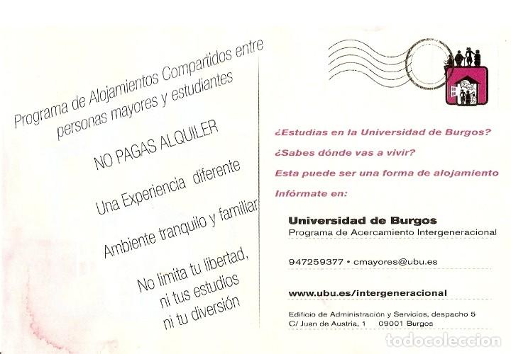 Postales: POSTAL PROGRAMA de ALOJAMIENTOS COMPARTIDOS - BURGOS - Foto 2