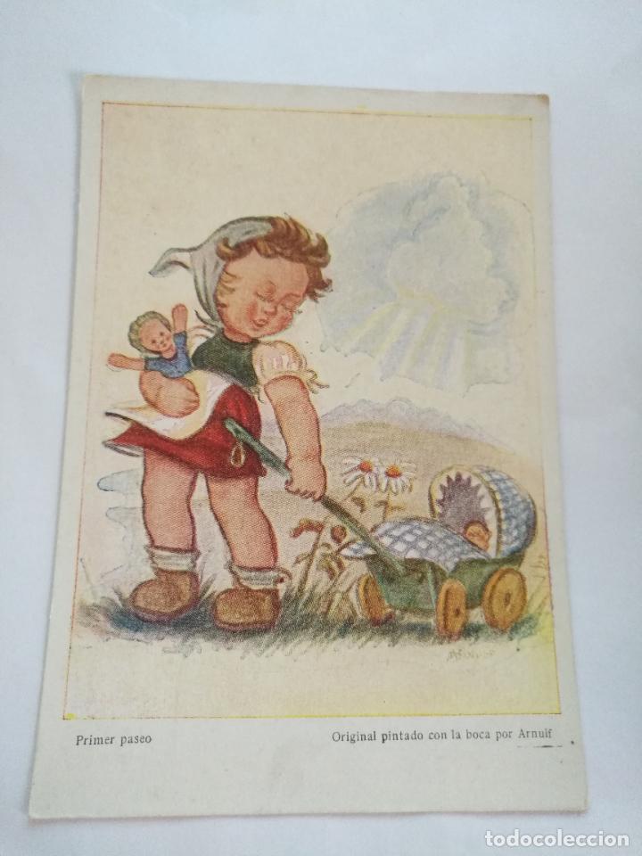 Postkarten: HAGA SU OFERTA --- RARA POSTAL DIFICIL DE CATOLOGAR - PINTADO CON LA BOCA ARTIS MUTI