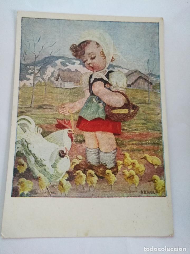 Postkarten: HAGA SU OFERTA --- RARA POSTAL DIFICIL DE CATOLOGAR - PINTADO CON LA BOCA ARTIS MUTI