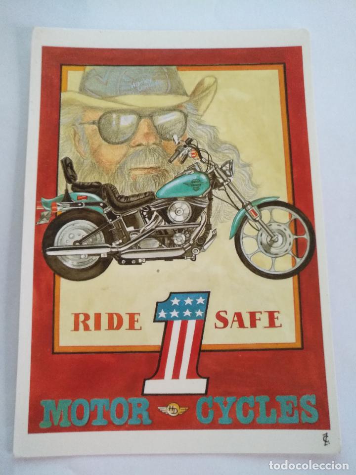 Postkarten: HAGA SU OFERTA --- RARA POSTAL DIFICIL DE CATOLOGAR - MOTO HARLEY ???