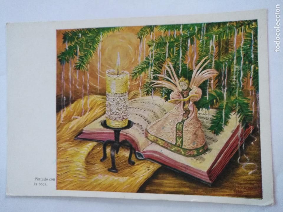 Postkarten: HAGA SU OFERTA --- RARA POSTAL DIFICIL DE CATOLOGAR - felicitacion aleluya pintada con la boca
