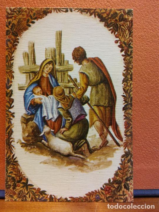 Postales: SAGRADA FAMILIA. TARJETA NAVIDE&Ntilde;A. D&Iacute;PTICO. SIN USAR.