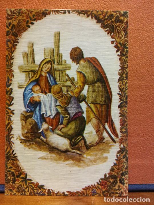 Postales: SAGRADA FAMILIA. TARJETA NAVIDE&Ntilde;A. D&Iacute;PTICO. SIN USAR.