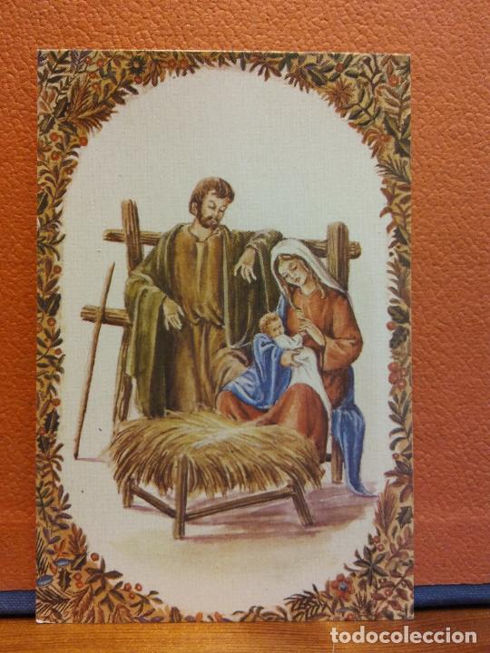 Postales: SAGRADA FAMILIA. TARJETA NAVIDE&Ntilde;A. D&Iacute;PTICO. SIN USAR.