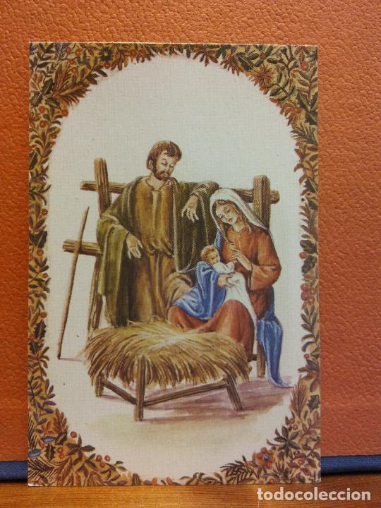 Postales: SAGRADA FAMILIA. TARJETA NAVIDE&Ntilde;A. D&Iacute;PTICO. SIN USAR.