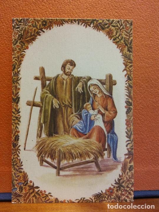 Postales: SAGRADA FAMILIA. TARJETA NAVIDE&Ntilde;A. D&Iacute;PTICO. SIN USAR.