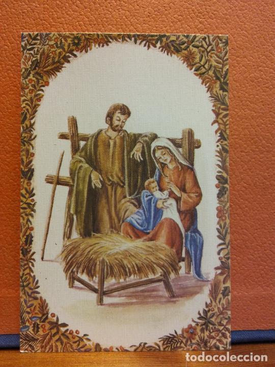 Postales: SAGRADA FAMILIA. TARJETA NAVIDE&Ntilde;A. D&Iacute;PTICO. SIN USAR.