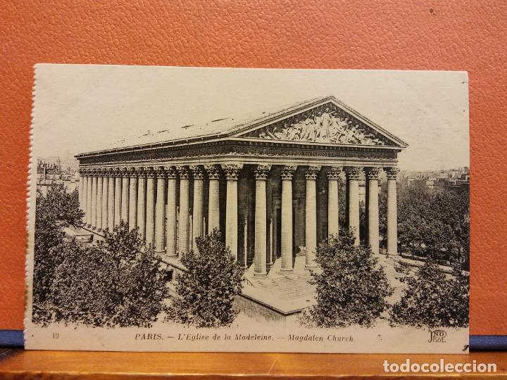 Postais: PARIS. L'&Eacute;GLISE DE LA MADELEINE. BONITA POSTAL. SIN USAR