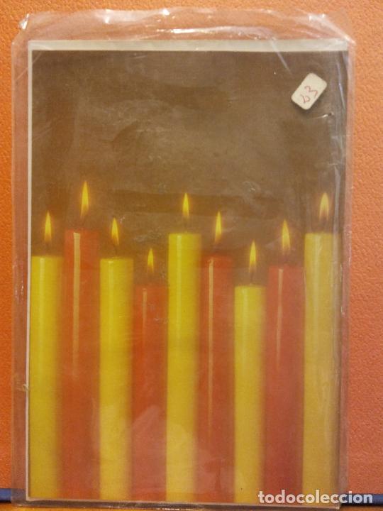 Postales: BANDERA CATALU&Ntilde;A EN VELAS. BONITA POSTAL. D&Iacute;PTICO. SIN USAR