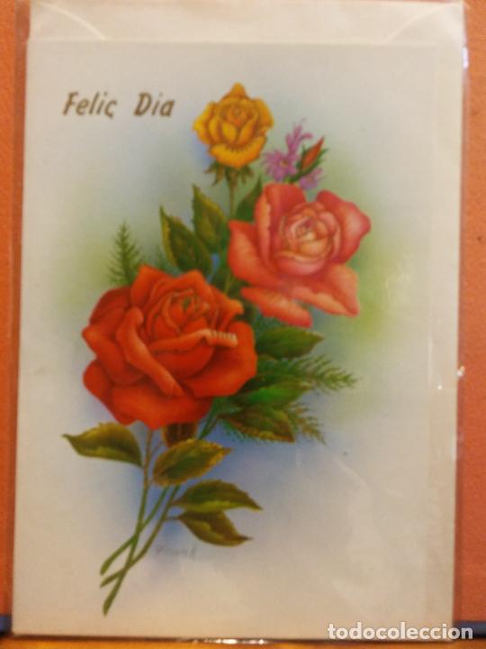 Postales: FELI&Ccedil; DIA. BONITA POSTAL. D&Iacute;PTICO. SIN USAR - Foto 1