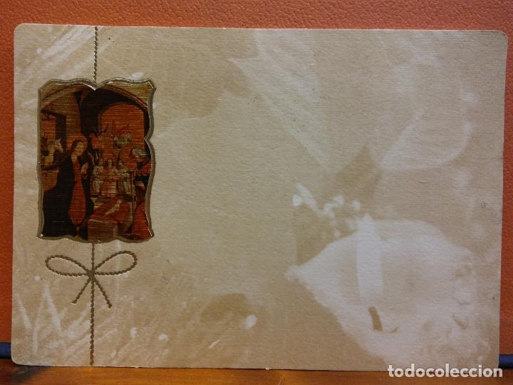 Cartes Postales: ADORACI&Oacute;N AL NI&Ntilde;O. TARJETA DE NAVIDAD. MUY BONITA. UNA HOJA. SIN USAR
