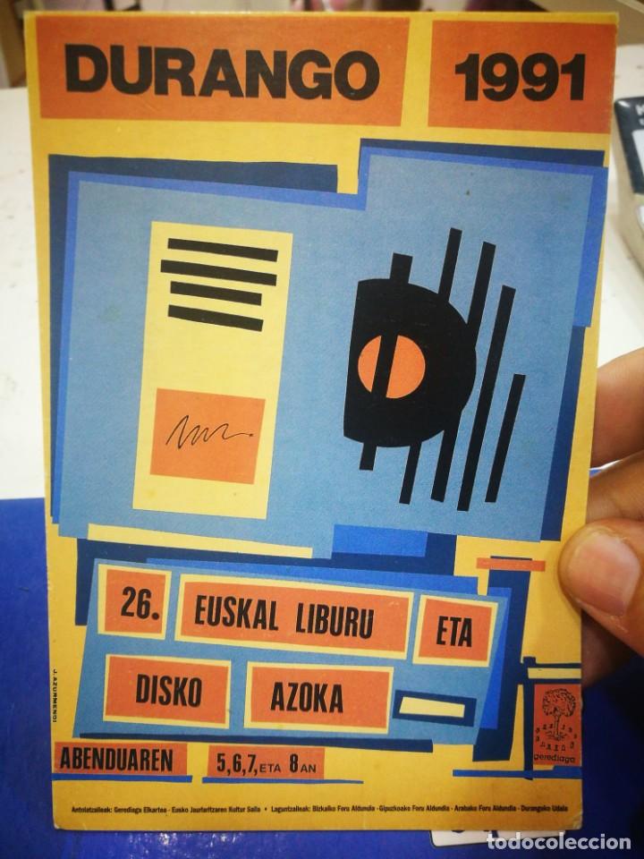 Postales: Postal Durango 1991 Euskal Liburu eta Disko Azoka - Foto 1