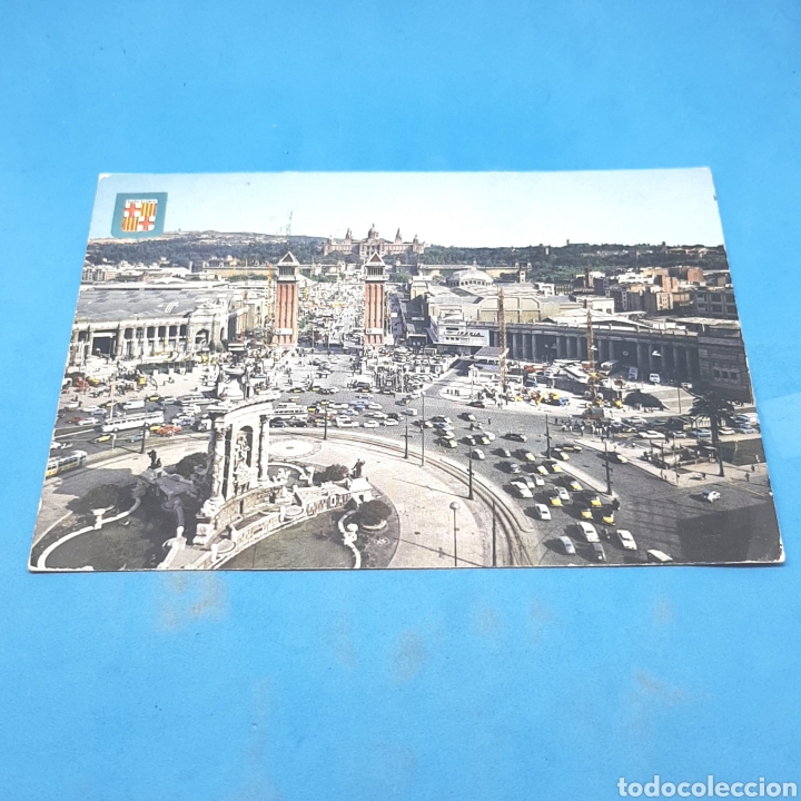 Postales: (ADS3) POSTAL CIRCULADA. N&deg;2106 BARCELONA. PLAZA DE ESPA&Ntilde;A - Foto 1