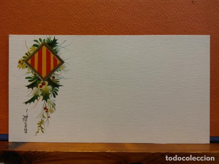 Postais: TARJETA DE FELICITACI&Oacute;N. BANDERA CATALUNYA. MUY BONITA. UNA HOJA. SIN USAR.