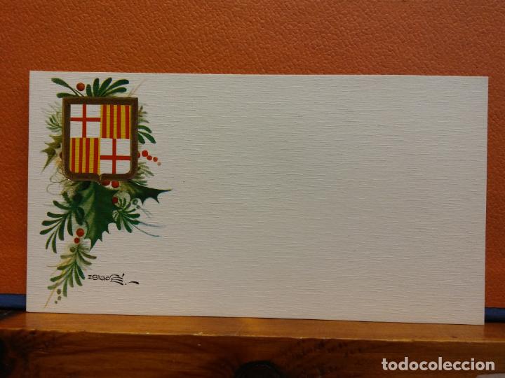 Postais: TARJETA DE FELICITACI&Oacute;N. BANDERA CATALUNYA. MUY BONITA. UNA HOJA. SIN USAR.