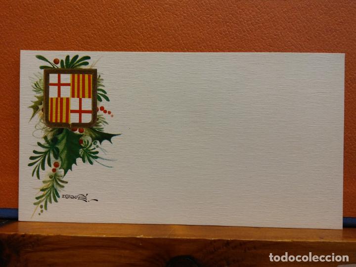 Postais: TARJETA DE FELICITACI&Oacute;N. ESCUDO CATALUNYA. MUY BONITA. UNA HOJA. SIN USAR.