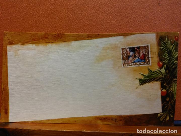 Postais: TARJETA DE FELICITACI&Oacute;N NAVIDE&Ntilde;A. MUY BONITA. UNA HOJA. SIN USAR.