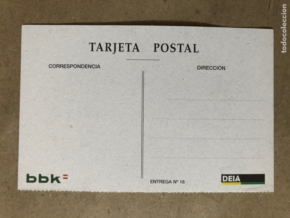 Postales: LEQUEITIO, PARQUE DEL ROMPE OLAS. POSTAL SIN CIRCULAR COLECCI&Oacute;N BBK DEIA. - Foto 2
