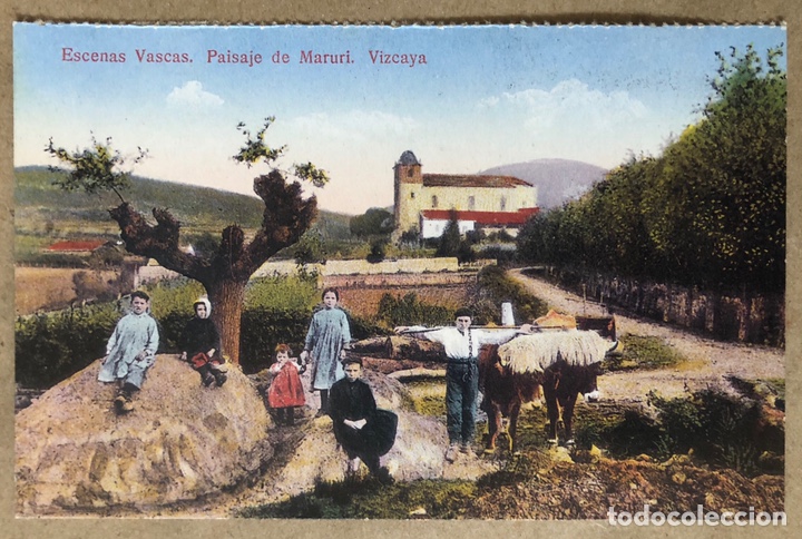 Postkarten: ESCENAS VASCAS, PAISAJE DE MARURI (VIZCAYA). POSTAL SIN CIRCULAR COLECCI&Oacute;N DEIA BBK.