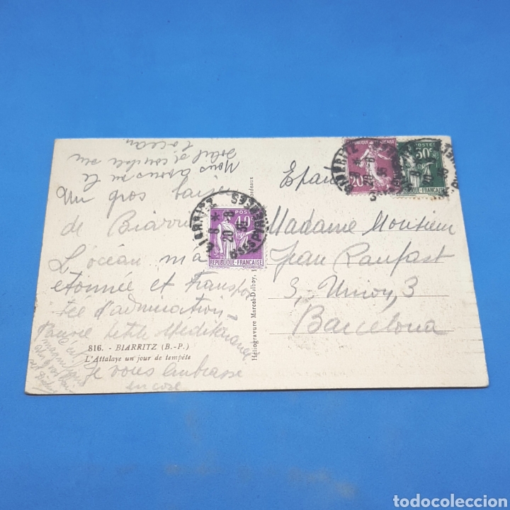 Postales: (ADS.5) TARJETA POSTAL CIRCULADA. N&deg;816 BIARRITZ - Foto 2