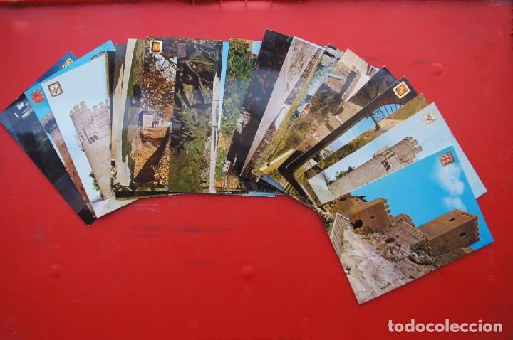 Cartoline: POSTAES ( LOTE DE (21) POSTALES SIN REPETIR DE CASTILLOS ) IM&Aacute;GENES ESCUDO DE ORO