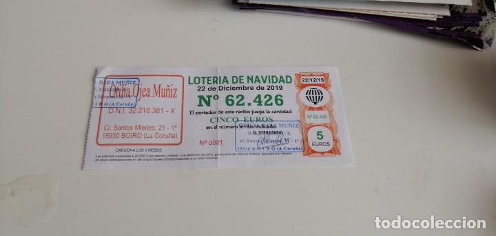 Postales: CD-6489 PAPELETA LOTERIA NAVIDAD 22 DIC 2019 OTILIA OJEA MU&Ntilde;IZ N&ordm; 62426