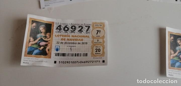 Postales: CD-6489 CUPON S.E LOTERIAS Y APUESTAS DEL ESTADO LOTERIA NACIONAL DE NAVIDAD N&ordm; 46927 DIC 19