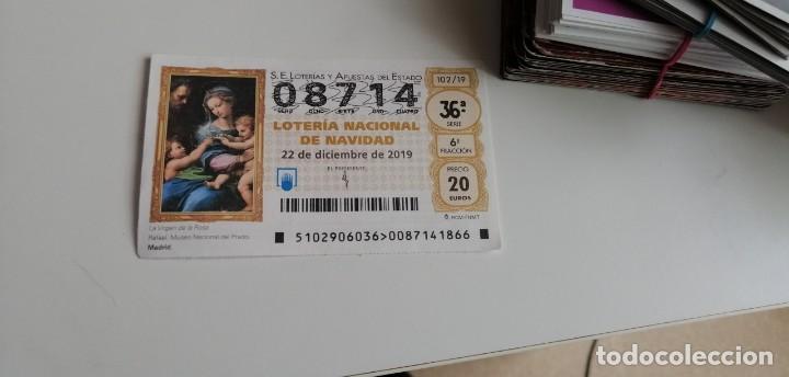 Postales: CD-6489 CUPON S.E LOTERIAS Y APUESTAS DEL ESTADO LOTERIA NACIONAL DE NAVIDAD N&ordm; 08714 DIC 19