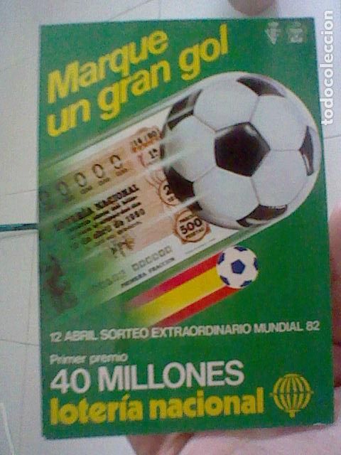 Cartes Postales: LOTERIA CARTEL MVNDIAL ESPA&Ntilde;A 82 12 ABRIL E DE LARRA S/C