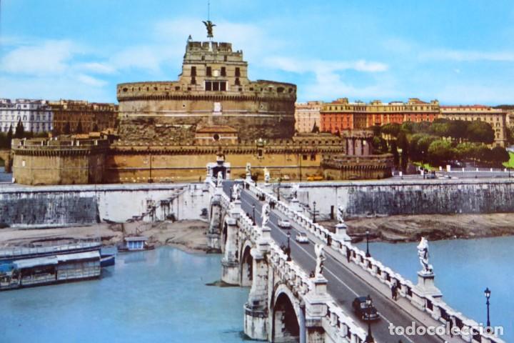 Postales: POSTAL ROMA, PUENTE Y CASTILLO SAN ANGELO. NO CIRCULADA - Foto 1