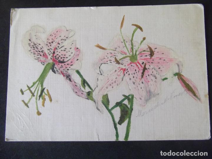 Postales: FLORES-V12B-SXX-ESCRITA-14X9mm-FLOWERS-FLEURS-FIORI.