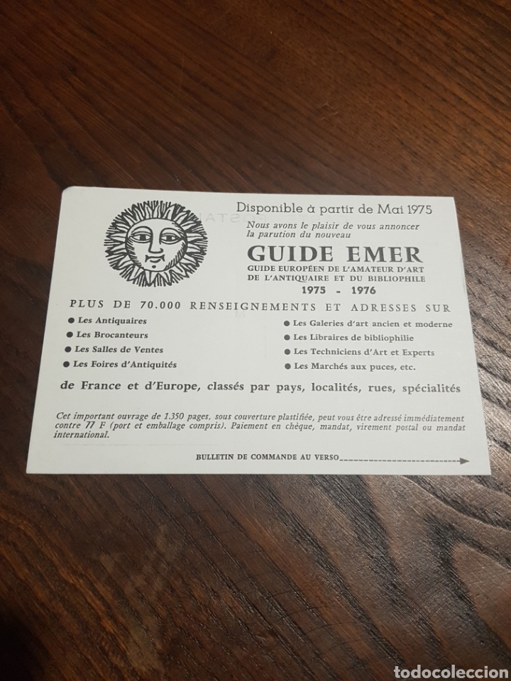 Cartoline: CARTA POSTAL GUIDE EMER 1975