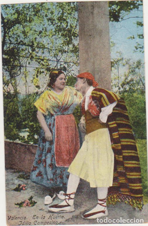 Postales: Valencia. En la Huerta.- Idilio Campesino - Foto 1