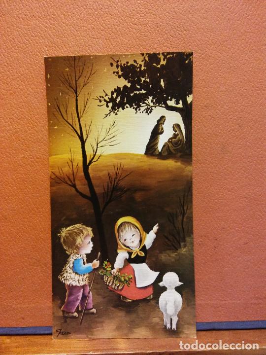 Cartoline: NI&Ntilde;OS VAN A VISITAR LA SAGRADA FAMILIA. BONITA POSTAL. CIRCULADA