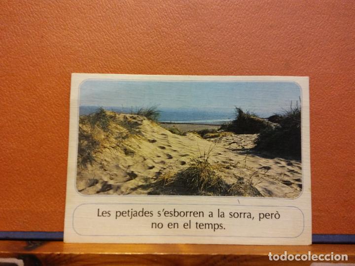 Cartoline: LES PETJADES S'ESBORREN A LA SORRA, PER&Ograve; NO EN EL TEMPS. BONITA POSTAL. CIRCULADA