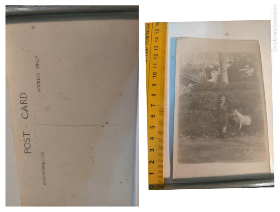 Postkarten: MUY ANTIGUA - TARJETA POSTAL FOTOGRAFICA - POST CARD SE&Ntilde;ORA CON PERRO - EXCLUSIVA
