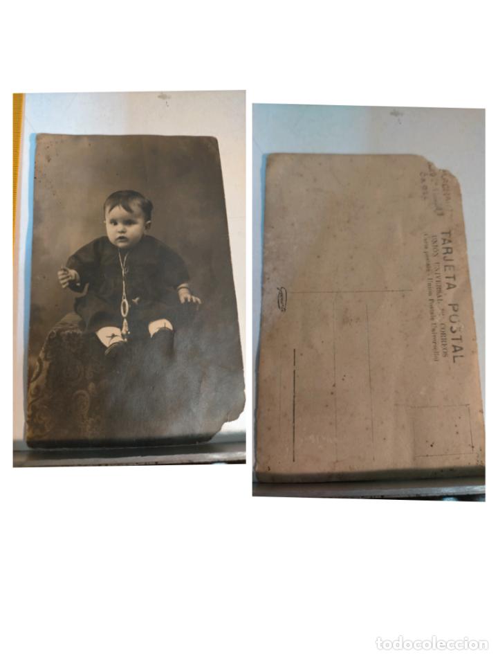Postkarten: MUY ANTIGUA - TARJETA POSTAL FOTOGRAFICA - UNION UNIVERSAL CORREOS NI&Ntilde;O CADIZ