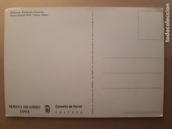Postales: TARJETA POSTAL DIA DEL LIBRO DE FERROL 1994 GALICIA - Foto 2