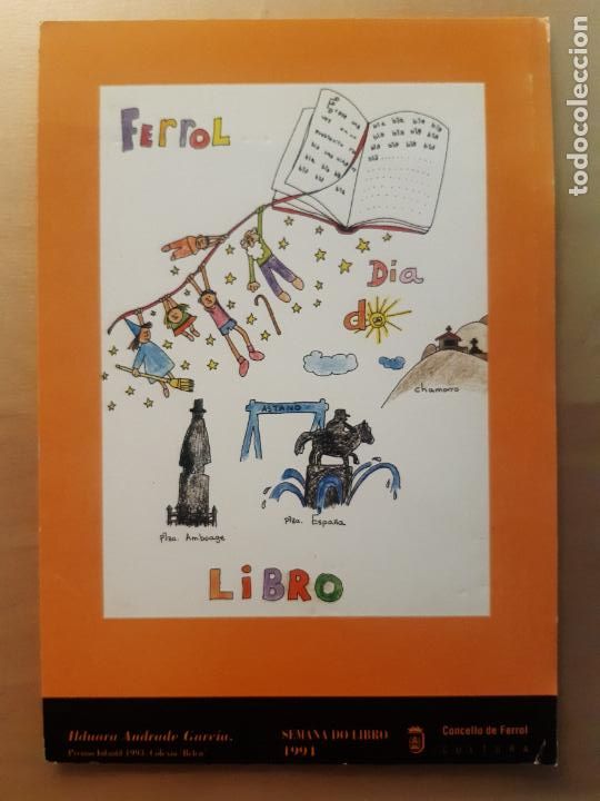 Postales: TARJETA POSTAL DIA DEL LIBRO DE FERROL 1994 GALICIA - Foto 1