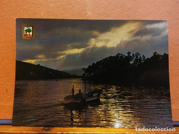 Cartes Postales: RIA DE VIGO. ATARDECER EN REDONDELA. BONITA POSTAL. SIN USAR