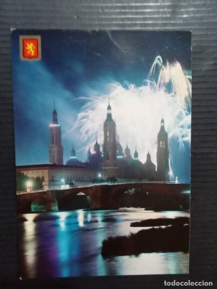 Postales: Zaragoza.Fuegos artificiales. - Foto 1