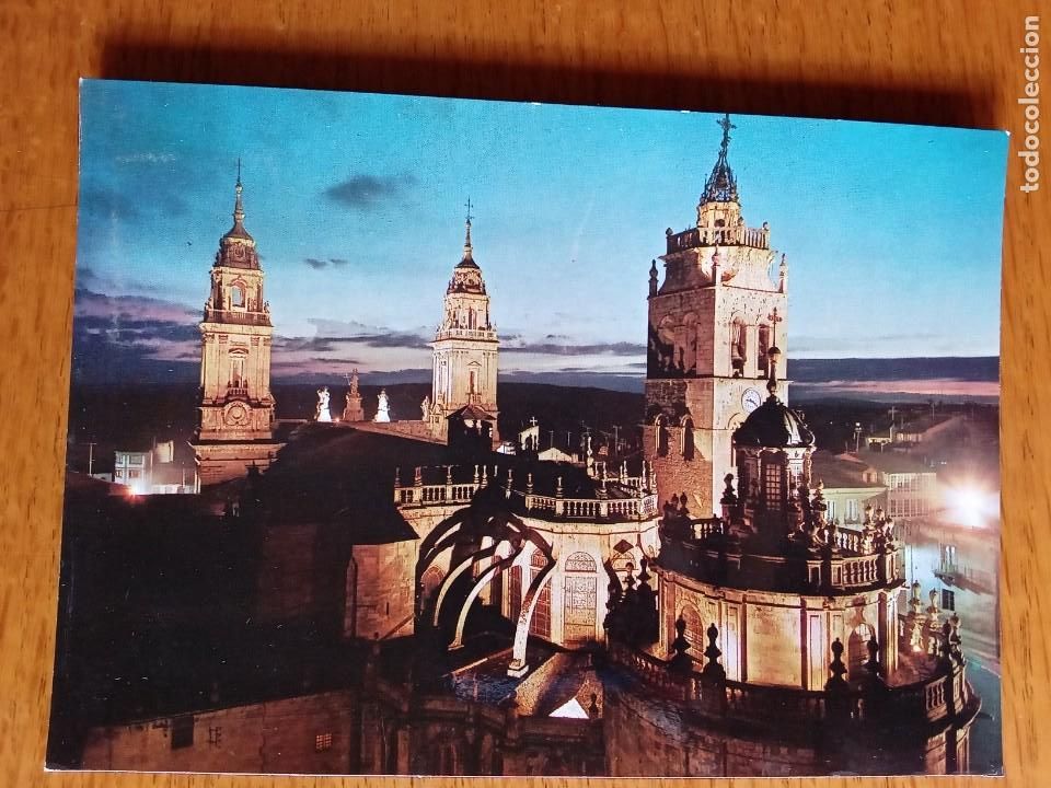Postales: Lugo.Torre de la catedral nocturna. - Foto 1